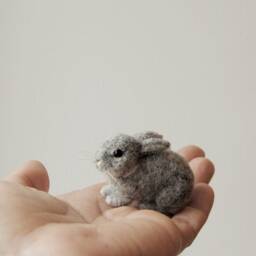 Needle Felted Rabbit, Lifelike Felt Rabbit Miniature Will Be Made From Your Photos - Dutch Or Any Other Breed - thumbnail 2