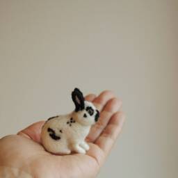 Needle Felted Rabbit, Lifelike Felt Rabbit Miniature Will Be Made From Your Photos - Dutch Or Any Other Breed - thumbnail 4