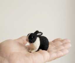 Needle Felted Rabbit, Lifelike Felt Rabbit Miniature Will Be Made From Your Photos - Dutch Or Any Other Breed