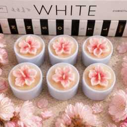 Cherry Blossom Tealight Gift Box - Luxury Coco Soy Wax Tealights Sakura Candle Floral Melts Mother's Day For Her - thumbnail 2