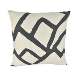 Schumacher - Zimba Charcoal Stylish Graphic Avant Garde Designer Cushion Cover Handmade Throw Pillow Luxury Home Decor - thumbnail 2