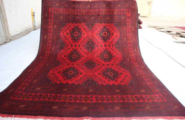 5x7 Ft Oriental Turkmen Rug, Afghan Khal Mohammedi Area Bukhara Handmade Geometric Genuine Living Room D??cor Carpet - image 1