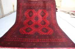 5x7 Ft Oriental Turkmen Rug, Afghan Khal Mohammedi Area Bukhara Handmade Geometric Genuine Living Room D??cor Carpet - thumbnail 1