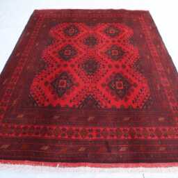 5x7 Ft Oriental Turkmen Rug, Afghan Khal Mohammedi Area Bukhara Handmade Geometric Genuine Living Room D??cor Carpet - thumbnail 2