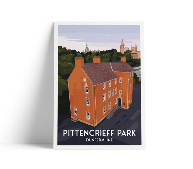 Pittencrieff Park Print - Dunfermline Fife Scotland