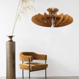 Large Wood Pendant Light, Modern Chandelier Lighting, Hanging Dining Lamp, Ceiling Light Fixture Minimal Contemporary Discount - thumbnail 2