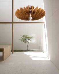 Large Wood Pendant Light, Modern Chandelier Lighting, Hanging Dining Lamp, Ceiling Light Fixture Minimal Contemporary Discount - thumbnail 1