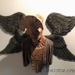 Angel Of Death Resin Wall Statue - Handmade Collectible - thumbnail 4