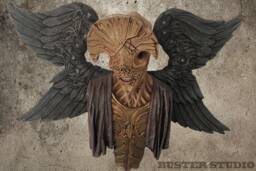 Angel Of Death Resin Wall Statue - Handmade Collectible - thumbnail 1