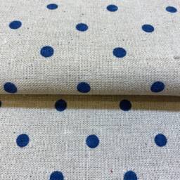 Spotty Polka Dot Blue - Handmade Shabby Chic Linen Cotton Blend Cushion Cover.various Sizes - thumbnail 2