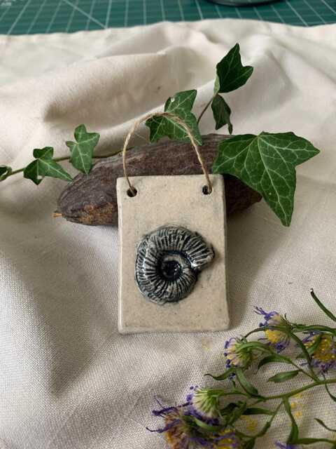 Ceramic Ammonite Fossil Wall Decoration