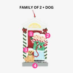Personalized Family Christmas Bauble - Ceramic Ornament With Dog Design - thumbnail 2