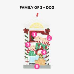 Personalized Family Christmas Bauble - Ceramic Ornament With Dog Design - thumbnail 3