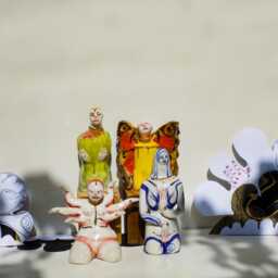 Ceramic Goddess, Art Figure With Removable Head - thumbnail 4