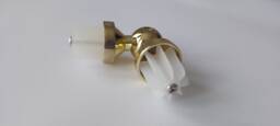 Bay Window Pole Connector - Antique Gold/Shiny Copper Vintage Black White Silver