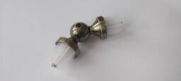 Bay Window Pole Connector - Antique Gold/Shiny Copper Vintage Black White Silver - thumbnail 3