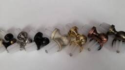 Bay Window Pole Connector - Antique Gold/Shiny Copper Vintage Black White Silver - thumbnail 4
