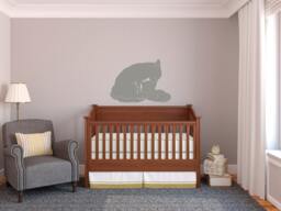Mom & Baby Fox Snuggle - Vinyl Wall Art Decal Custom Stickers - thumbnail 1