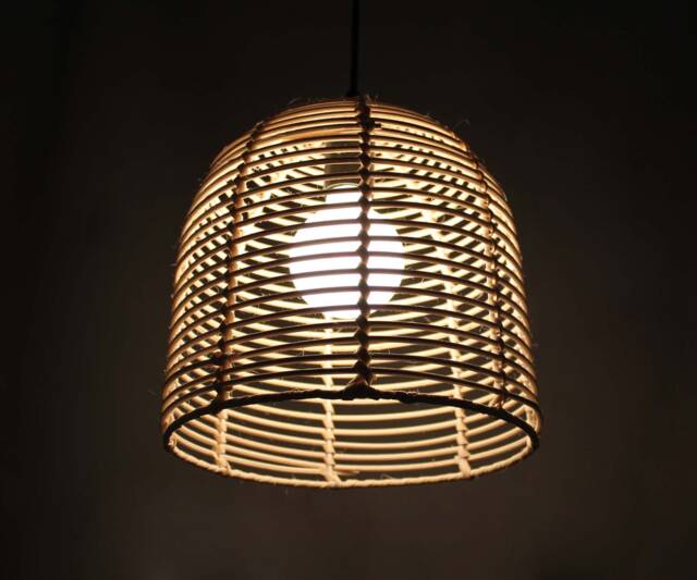 Bell-Shaped Rattan Pendant Light - Custom Sizes Available - image 1