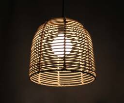 Bell-Shaped Rattan Pendant Light - Custom Sizes Available