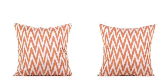 Set Of 2 Pcs, Ikat Pillow Cover, Silk & Cotton Pillow, 22.05 - image 1