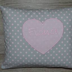 Heart Pillow, Pillow With Heart, Heart Name, Individualized Handmade - thumbnail 2