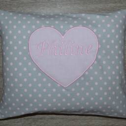 Heart Pillow, Pillow With Heart, Heart Name, Individualized Handmade - thumbnail 3