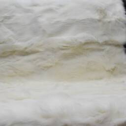 Real Fox Fur Blanket Throw White Color, Home Warmer - thumbnail 4