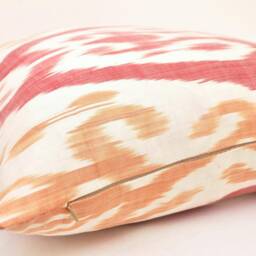 Silk Ikat Pillow Cover, Colorful Handmade Cushion - 20x20 Inch - thumbnail 2