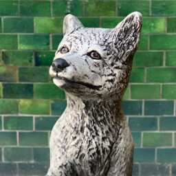 Garden Fox Sculpture Concrete Statue Cement Animal Figurine Sitting Wildlife Ornament Outdoor Garden Decoration Fox Lover Gift Yard Art - thumbnail 4