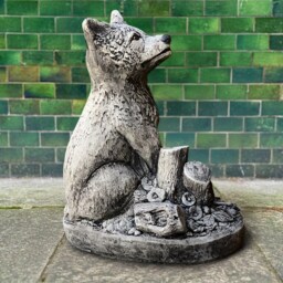 Garden Fox Sculpture Concrete Statue Cement Animal Figurine Sitting Wildlife Ornament Outdoor Garden Decoration Fox Lover Gift Yard Art - thumbnail 3
