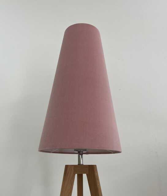 Blush Pink Velvet Extra Tall Tapered Cone Lampshade - image 1