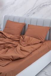 Milk Chocolate Fitted Sheet 100% Cotton, Ultra Soft, 300Tc - thumbnail 1