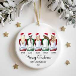 Best Friends Christmas Decoration, Besties Xmas Bauble, Gifts, Group Friendship Gift - thumbnail 1