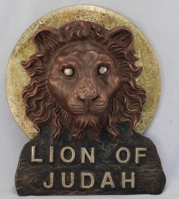 Original Bronze Metal Sculpture~Jesus Christ As The Lion Of Judah~Christian Art - image 1