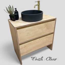 Montagu - Solid Birch Ply Wood Handmade Custom Built Bespoke Vanity Unit - thumbnail 1