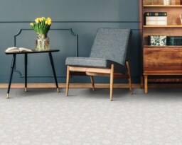 Japandi Flowers Style Vinyl Flooring, Beige Baby Shower Ideas, White Abstract Decor, Comfort Living Room Decoration - thumbnail 1