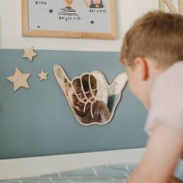Hang Ten Hand Shatterproof Mirror - Perfect Gift For Bedroom & Nursery Surf - thumbnail 3