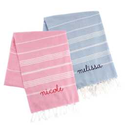 Embroidered Turkish Towel // Personalized Beach Towel, Gift, Bachelorette Party, Bridesmaid Gifts, Party Favor, Gift For Her - thumbnail 1