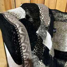 Unique Gold & Black Patterned Patchwork Chesterfield High Back Wing Chair, British Handmade - thumbnail 4
