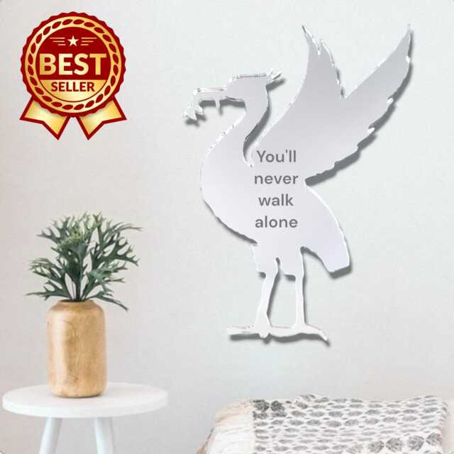 Large Acrylic Liver Bird Mirror Wall Art - Personalized Engraving - image 1