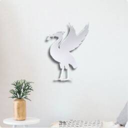 Large Acrylic Liver Bird Mirror Wall Art - Personalized Engraving - thumbnail 2