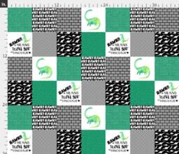 Personalized Baby Blanket-Personalized Dinosaur Minky Blanket-Buffalo Plaid Minky Baby Blanket-Dinosaur Blanket Boy -Faux Quilt - thumbnail 2