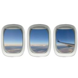 Aircraft Wall Decal, Airplane Window Aviation Sticker Decor Wing Aerial View - Vwaq-Ppw28 - thumbnail 2