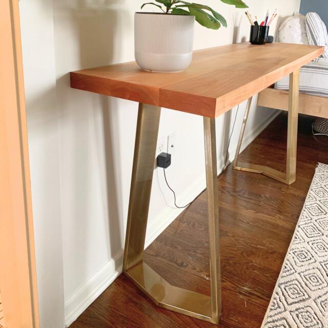 Trapezoid Metal Legs, Bar Height, Counter Table Bench Console, Dining Table, Desk Set Of 2, Yako 80.20 - image 1