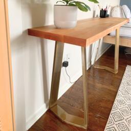 Trapezoid Metal Legs, Bar Height, Counter Table Bench Console, Dining Table, Desk Set Of 2, Yako 80.20 - thumbnail 1