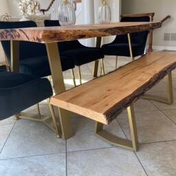 Trapezoid Metal Legs, Bar Height, Counter Table Bench Console, Dining Table, Desk Set Of 2, Yako 80.20 - thumbnail 3