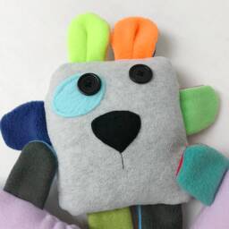 Set Of 3 Colorful Playful Puppies - Stuffed Toys - thumbnail 3