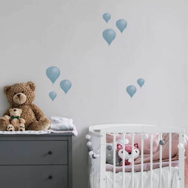 Hot Air Balloons Wall Decals, Plastic-Free Kids Room Wall Stickers - image 1