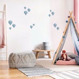 Hot Air Balloons Wall Decals, Plastic-Free Kids Room Wall Stickers - thumbnail 3